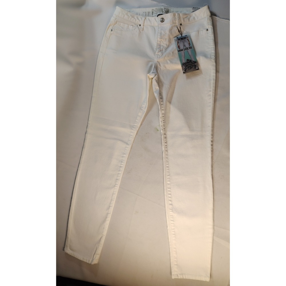 NWT Rewash Karma Classic Rise Ultraskin Jegging White Pants Women 11/30 Slim Fit
